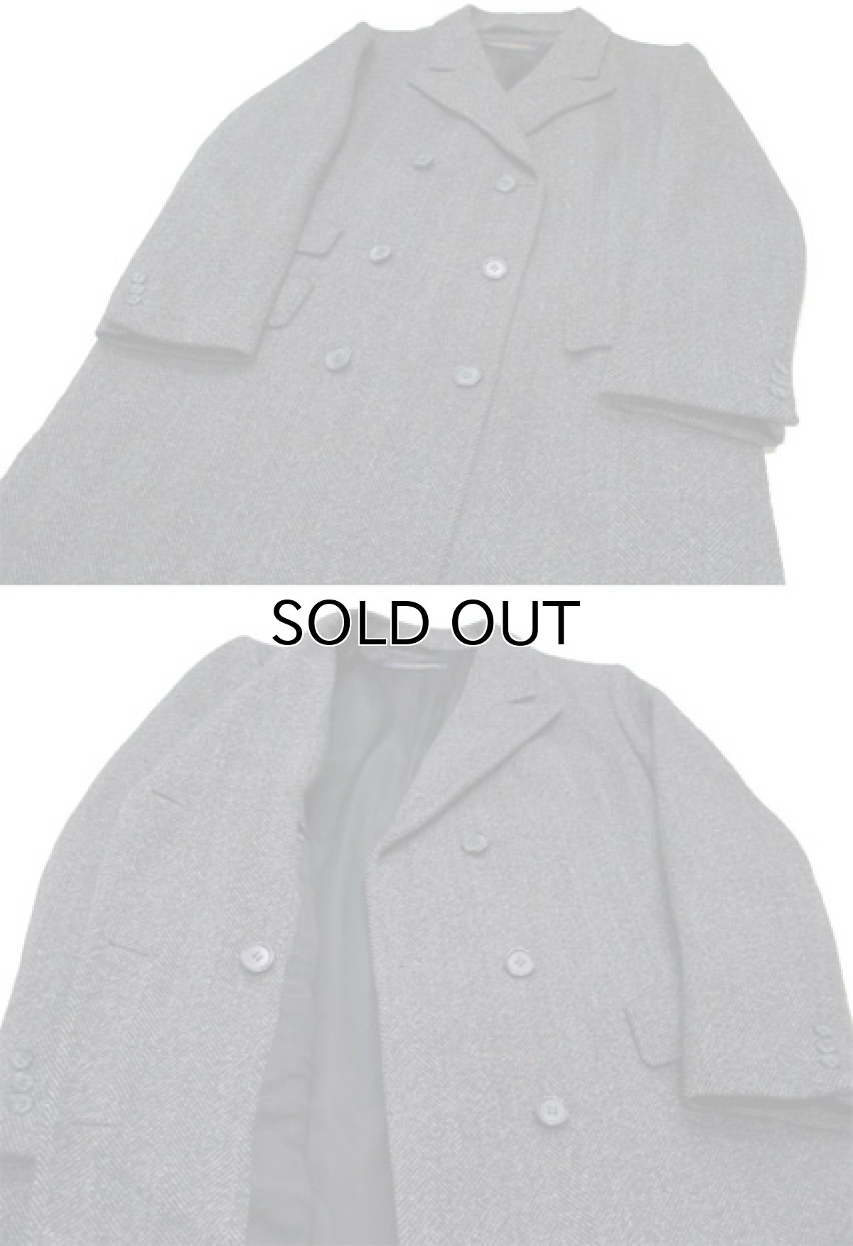 画像5: "BROOKS BROTHERS" Double Breasted Chester Field Coat  GREY size M  (表記 無し) (5)