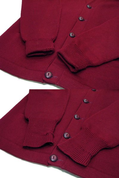 画像2: 1950's "LASLEY KNITTING CO." Lettered Cardigan BURGUNDY　size M (表記 なし)