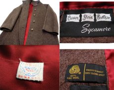 画像4: 1970-80's "Sycamore" Stand Collar Single Wool Coat  size S  (表記 無し) (4)