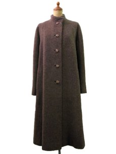 画像1: 1970-80's "Sycamore" Stand Collar Single Wool Coat  size S  (表記 無し) (1)