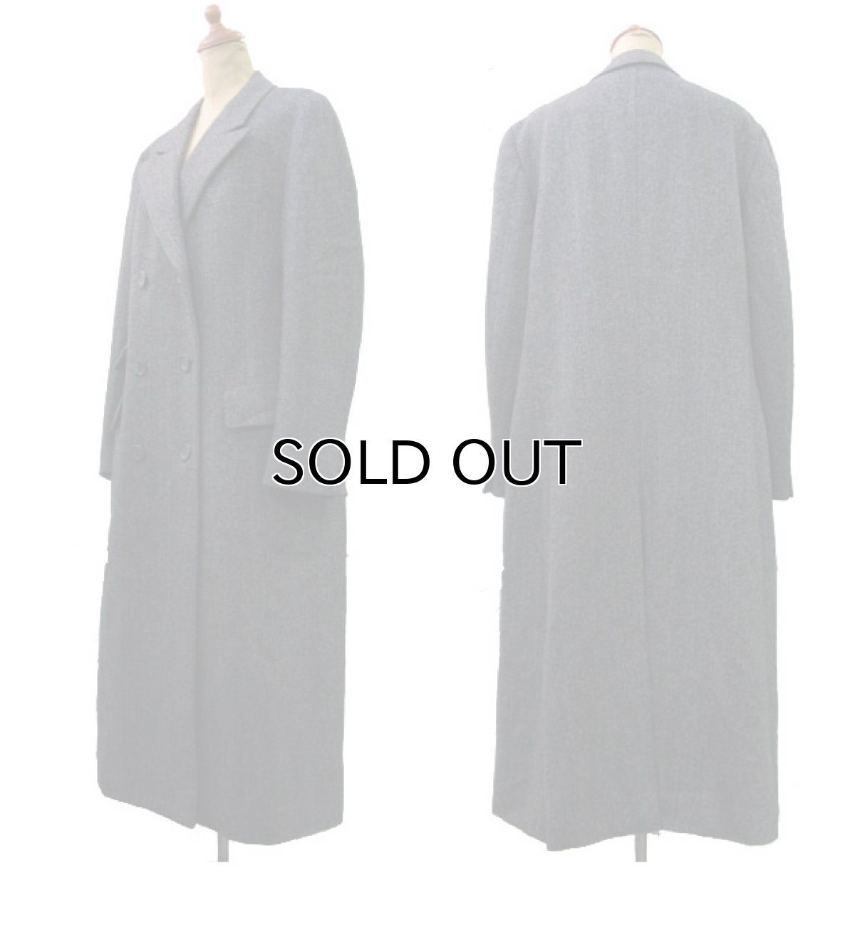 画像2: "BROOKS BROTHERS" Double Breasted Chester Field Coat  GREY size M  (表記 無し) (2)