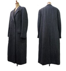 画像2: "BROOKS BROTHERS" Double Breasted Chester Field Coat  GREY　size M  (表記 無し) (2)