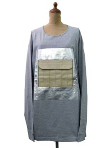 画像1: " Note and Pen the poem  "ポエムのTeeと遊ぶ"  ビッグTee "四角+…."　#1 GREY　size XL  (1)