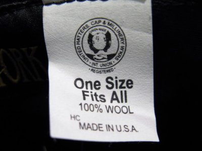 画像1: NEW YORK HAT CO. " WOOL TRUCK CAP "　BLACK