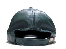 画像5: 1990's GREEN FAKE LEATHER CAP　DEAD STOCK (5)