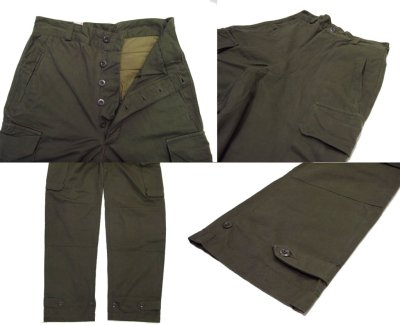 画像1: 1960's French Military "M-47" Trousers DEAD STOCK-one wash　size w 30 inch (表記 41)