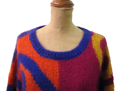 画像3: 1990's "THE LIMITED" Mohair Sweater "ぐるぐる"  総柄　size L (表記 M / L)