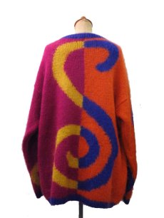 画像2: 1990's "THE LIMITED" Mohair Sweater "ぐるぐる"  総柄　size L (表記 M / L) (2)