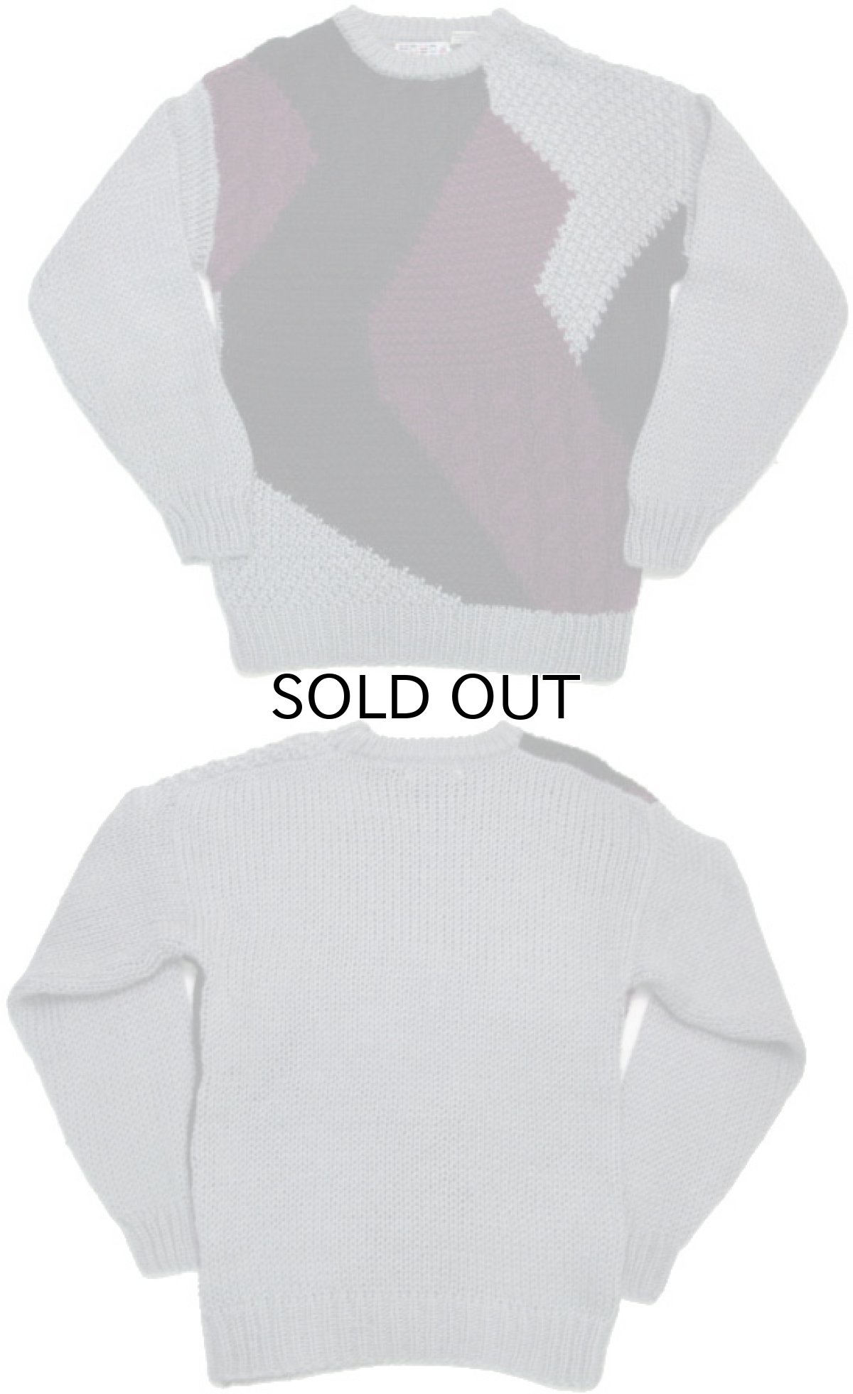 画像3: 1980's "FORUM" Design Pullover Sweater  GREY/BLACK/PURPLE　size L (表記 M) (3)