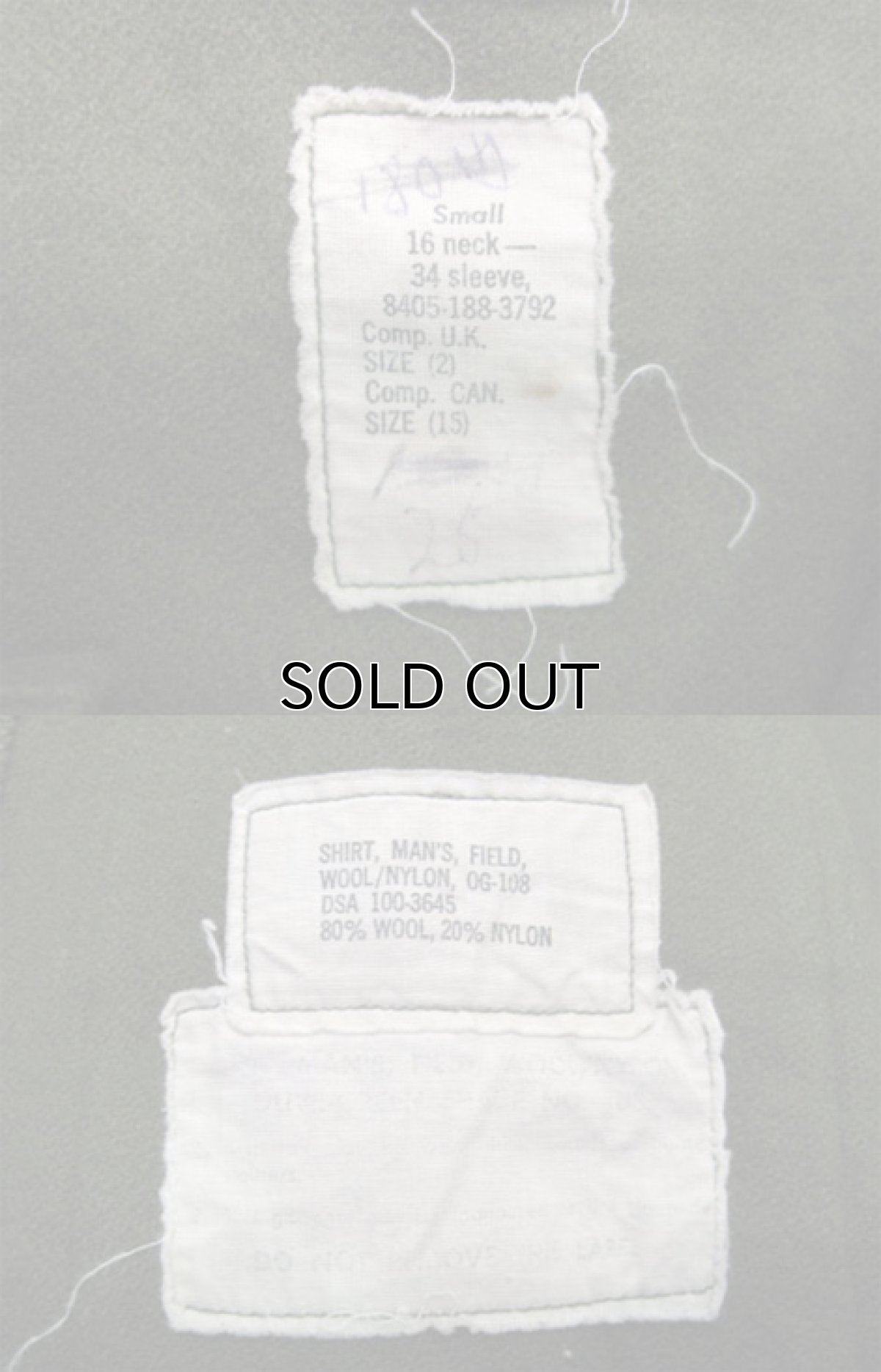 画像5: 1970's "US Military" Wool/Nylon Field Shirts 　size S - M  (表記 Small) (5)