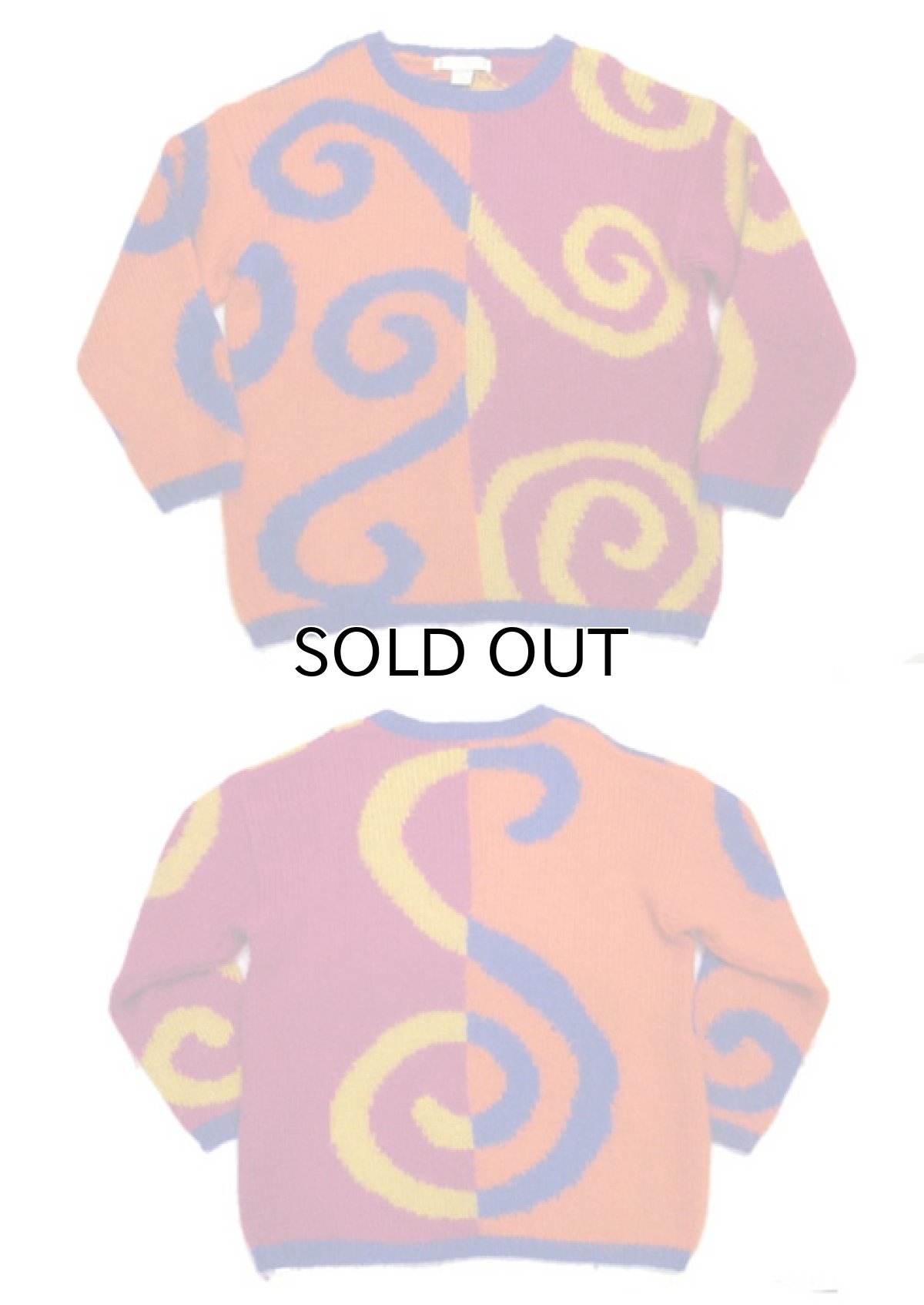 画像4: 1990's "THE LIMITED" Mohair Sweater "ぐるぐる"  総柄　size L (表記 M / L) (4)