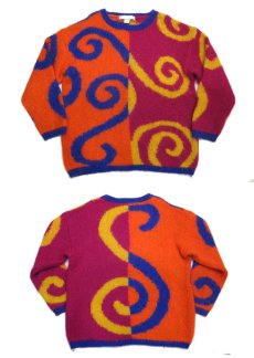 画像4: 1990's "THE LIMITED" Mohair Sweater "ぐるぐる"  総柄　size L (表記 M / L) (4)