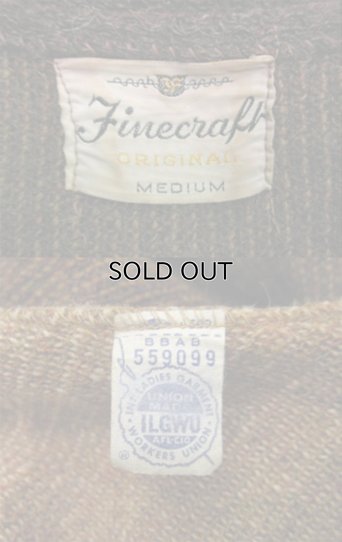 画像5: 1960's "Finecraft" Mohair Cardigan  BROWN　size S - M (表記 M) (5)