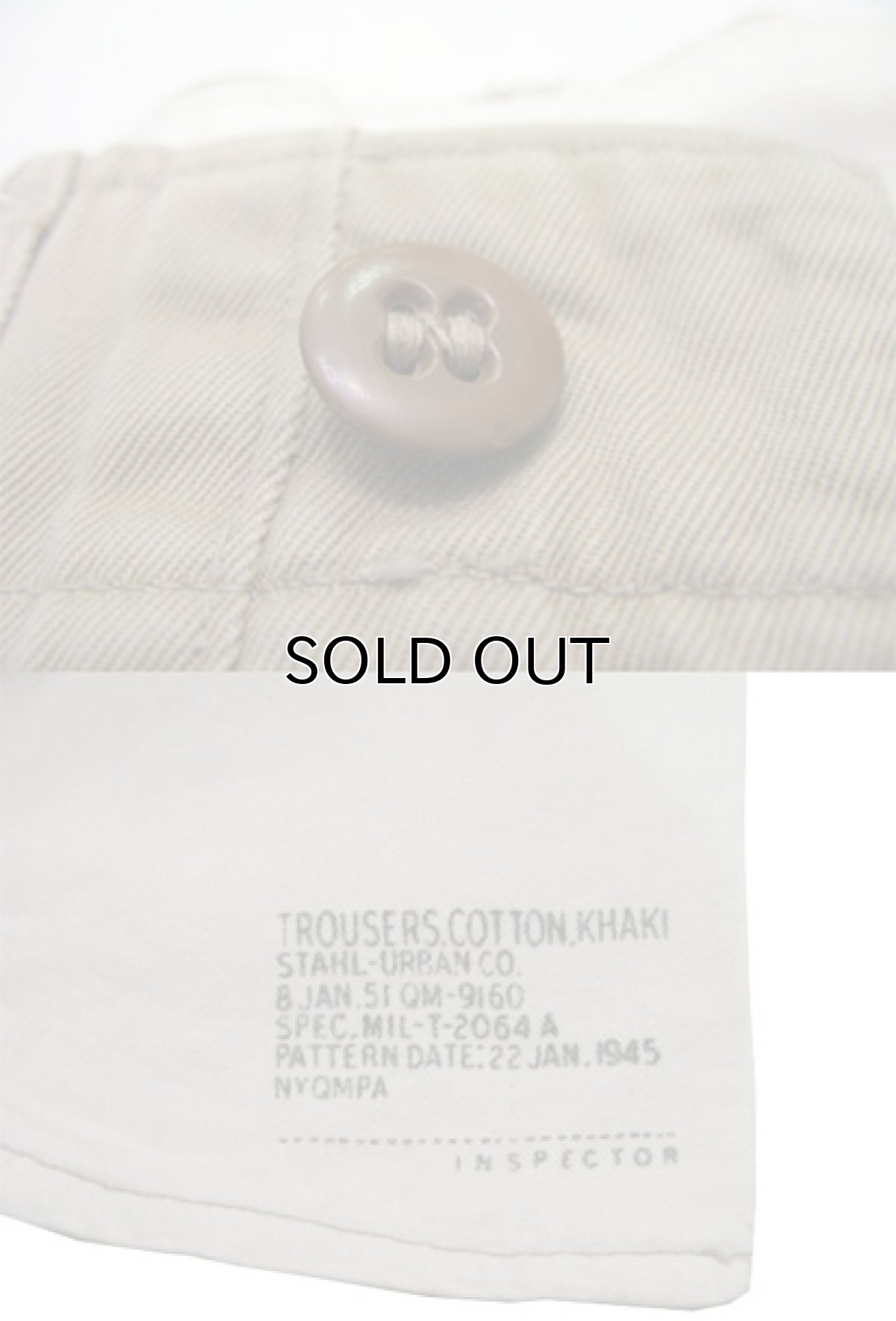 画像4: 1950's US ARMY 45-KHAKI Chino Trousers　size w 29 inch (表記 30 x 32) (4)