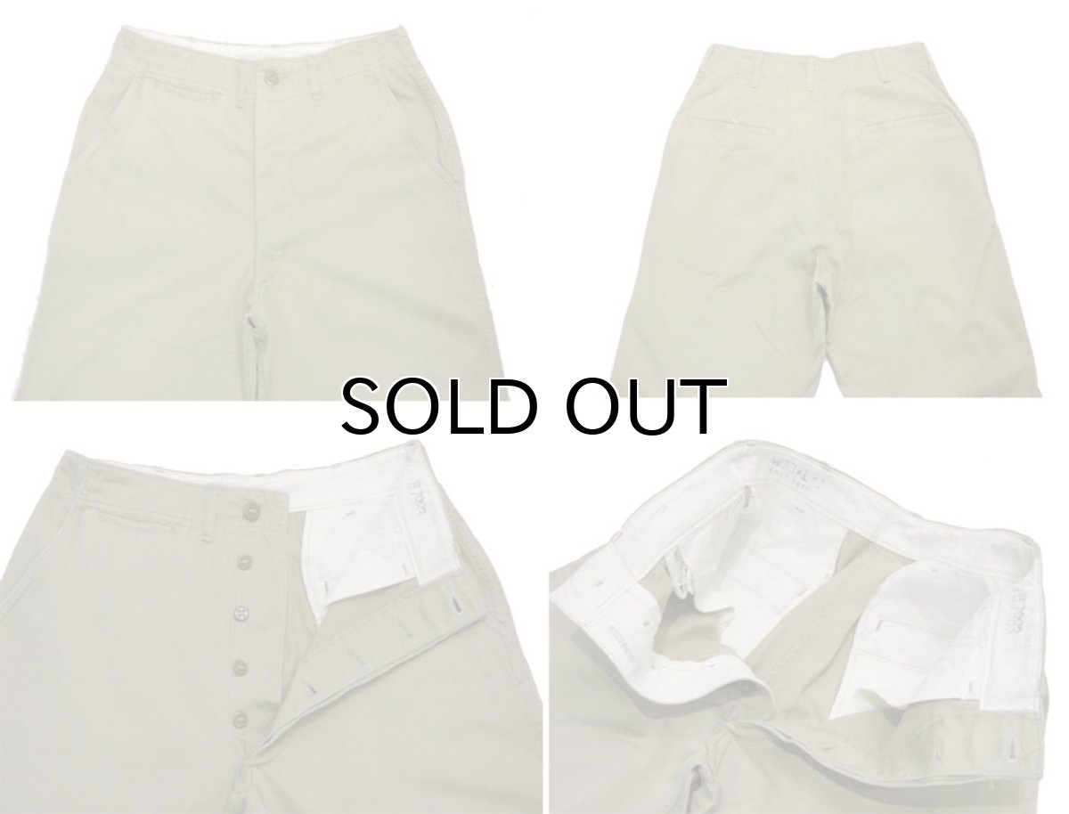 画像3: 1950's US ARMY 45-KHAKI Chino Trousers　size w 29 inch (表記 30 x 32) (3)