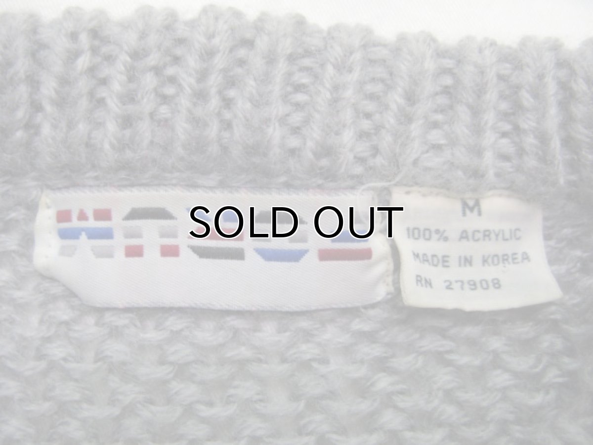 画像5: 1980's "FORUM" Design Pullover Sweater  GREY/BLACK/PURPLE　size L (表記 M) (5)