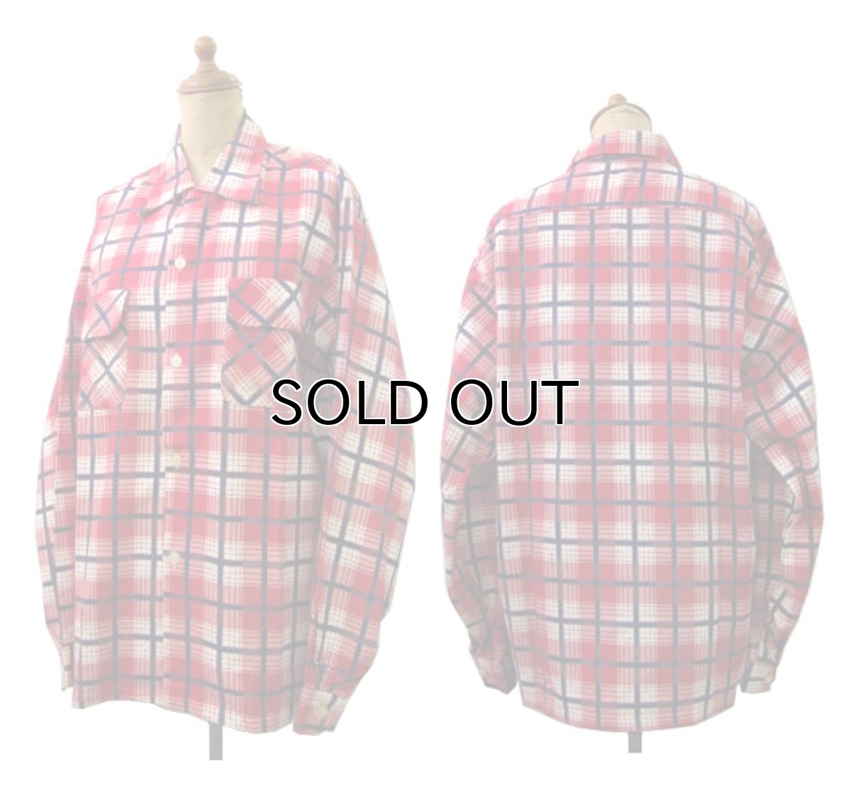 画像2: 1950-60's "Nelson Paige" Print Flannel Shirts  DEAD STOCK size M - L  (表記 M 15 1/2) (2)