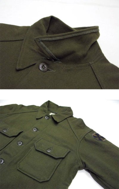 画像1: 1970's "US Military" Wool/Nylon Field Shirts 　size S - M  (表記 Small)