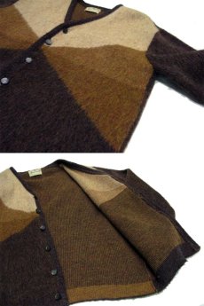 画像4: 1960's "Finecraft" Mohair Cardigan  BROWN　size S - M (表記 M) (4)