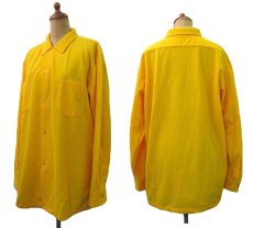 画像2: 1960's "SKYSCRAPER" Polyester Box Shirts 　Yellow　DEAD STOCK - one wash 　size L (表記 XL) (2)