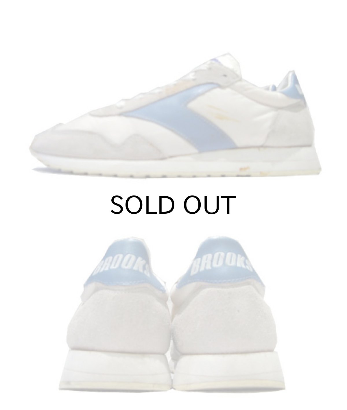 画像3: 1980's "BROOKS" Running Shoes  WHITE / SAX BLUE size W's 10 (26.5 ~ 27cm) (3)
