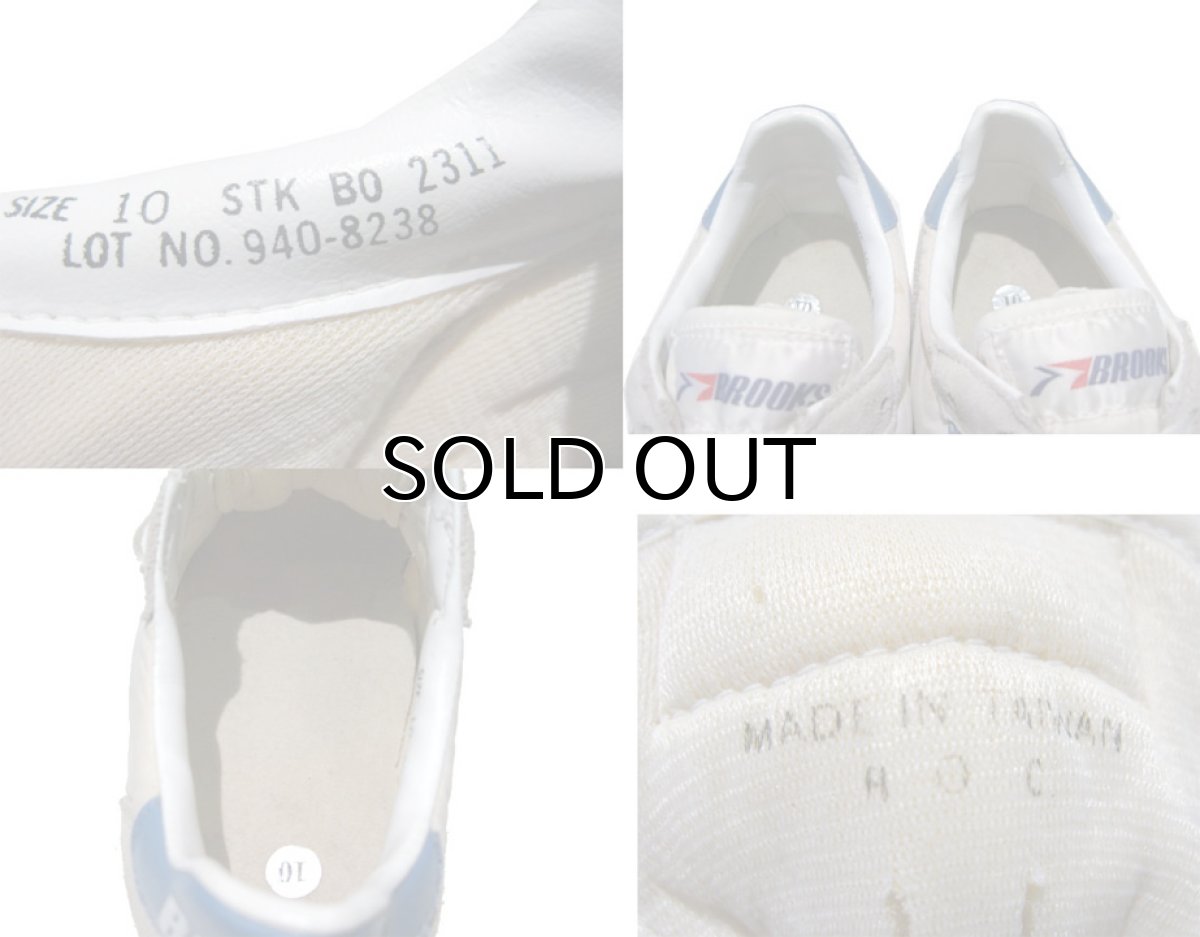 画像5: 1980's "BROOKS" Running Shoes  WHITE / SAX BLUE size W's 10 (26.5 ~ 27cm) (5)