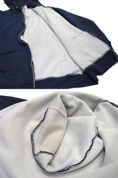 画像3: 1970's~ Double Face Zip Up Sweat Parka  NAVY　size M (表記 無し)