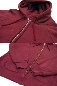 画像5: 1980's "IM SPORTS" Double Face Zip Up Sweat Parka  BURGUNDY　size M - L  (表記 L) (5)