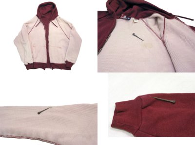 画像3: 1980's "IM SPORTS" Double Face Zip Up Sweat Parka  BURGUNDY　size M - L  (表記 L)