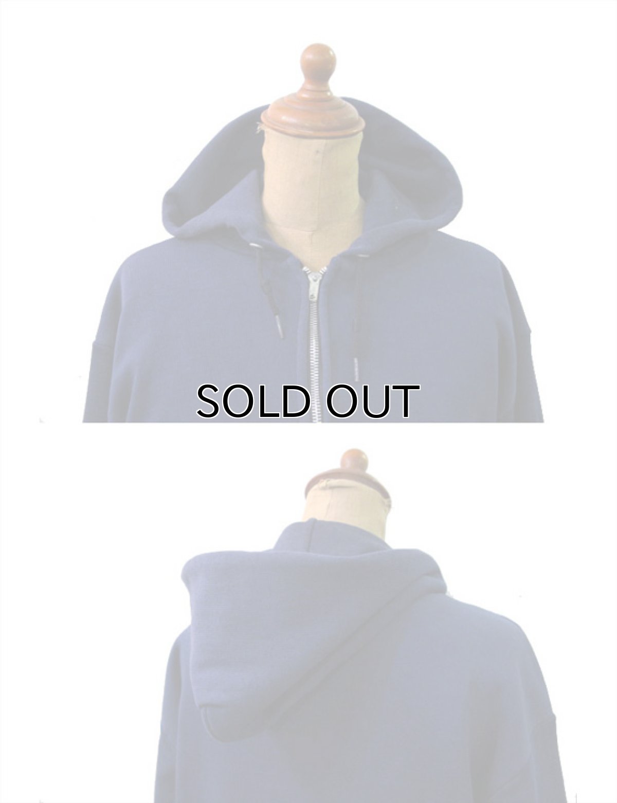 画像3: 1970's~ Double Face Zip Up Sweat Parka  NAVY　size M (表記 無し) (3)