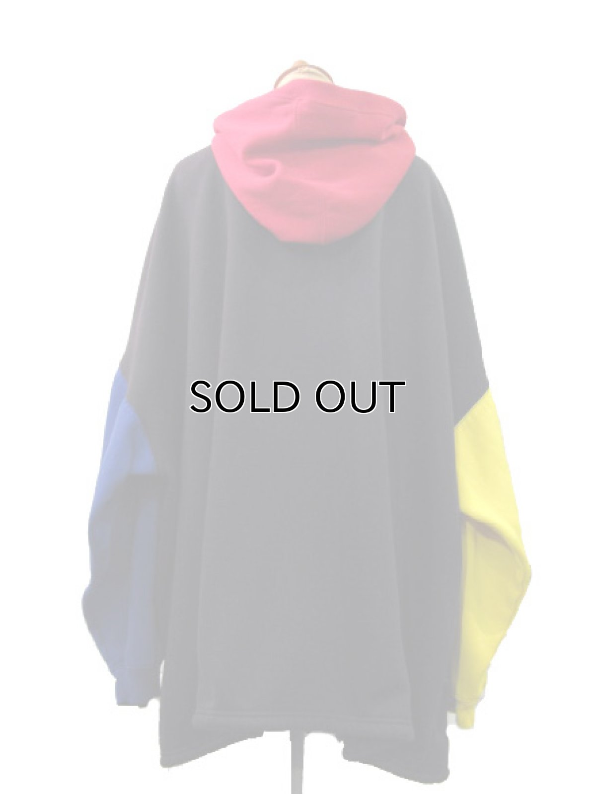 画像3: 1990's~ "VEBEZIA"  Multi Color Sweat Parka  BLACK/YELLOW/RED/BLUE　size XL ~ (表記 26/28) (3)