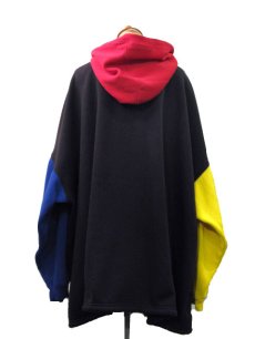 画像3: 1990's~ "VEBEZIA"  Multi Color Sweat Parka  BLACK/YELLOW/RED/BLUE　size XL ~ (表記 26/28) (3)