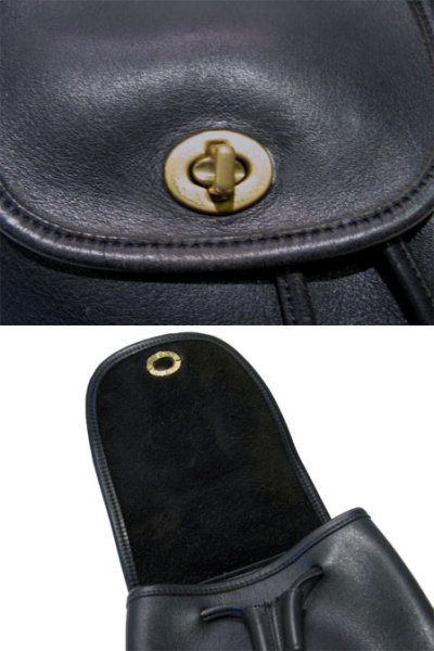 画像2: OLD COACH Leather Mini Back Pack 　BLACK　 made in Turkey
