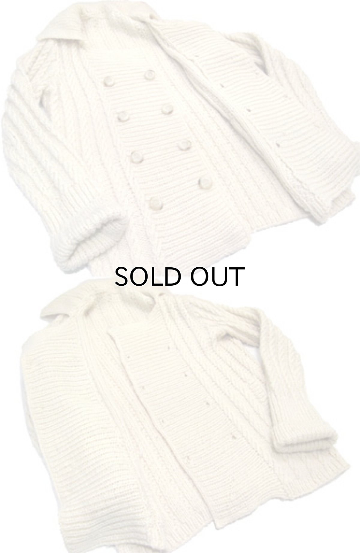 画像4: Europe Double Breasted Fisherman's Cardigan　size M (表記 なし) (4)