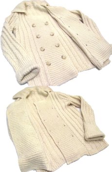 画像4: Europe Double Breasted Fisherman's Cardigan　size M (表記 なし) (4)