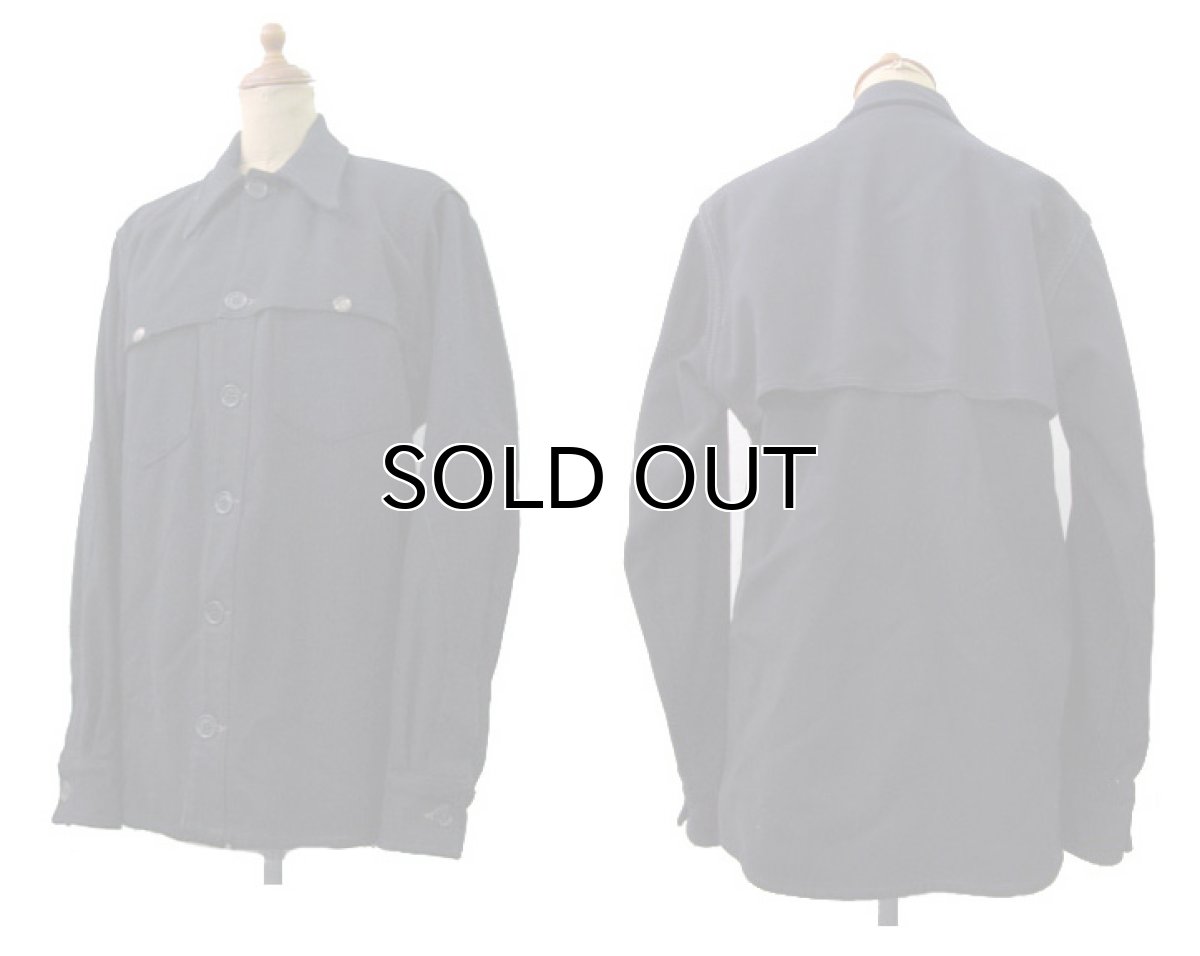画像2: 1940's "Paul Bunyon" Single Mackinaw Heavy Wool Shirts DARK NAVY size S - M  (表記 なし) (2)