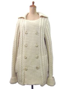 画像1: Europe Double Breasted Fisherman's Cardigan　size M (表記 なし) (1)