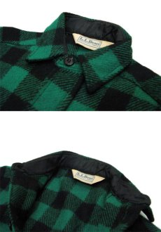 画像4: 1970's "LL Bean" Buffalo Check Wool CPO Shirts　GREEN/BLACK　size S  (表記 なし) (4)