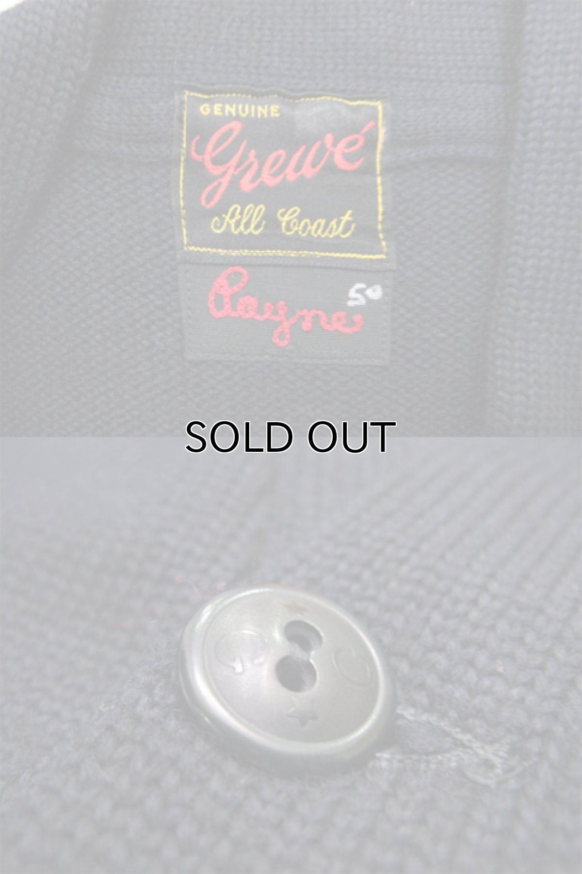 画像5: 1950's "GREWE" Lettered Cardigan  NAVY/WHITE LINE　size S - M (表記 L) (5)