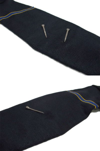 画像3: 1950's "Dahen" V-NECK Lettered Pullover Sweater  NAVY/Blue+Yellow LINE　size M (表記 不明)
