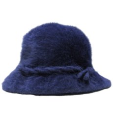 画像1: OLD "St.Michael" Rabbit Fur Hat  MADE IN THE U.K.　NAVY (1)