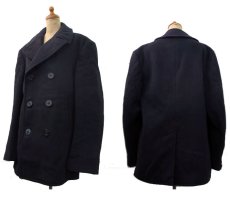 画像2: 1950's "US NAVY" 8-BUTTON Wool P-COAT　DARK NAVY　size L  (表記 38R) (2)