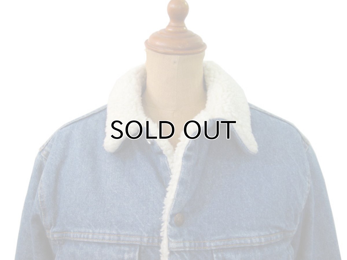 画像3: 1980's  Levi's 70608-0213 Denim Boa Jacket 4-Pockets size S  (表記 36) (3)