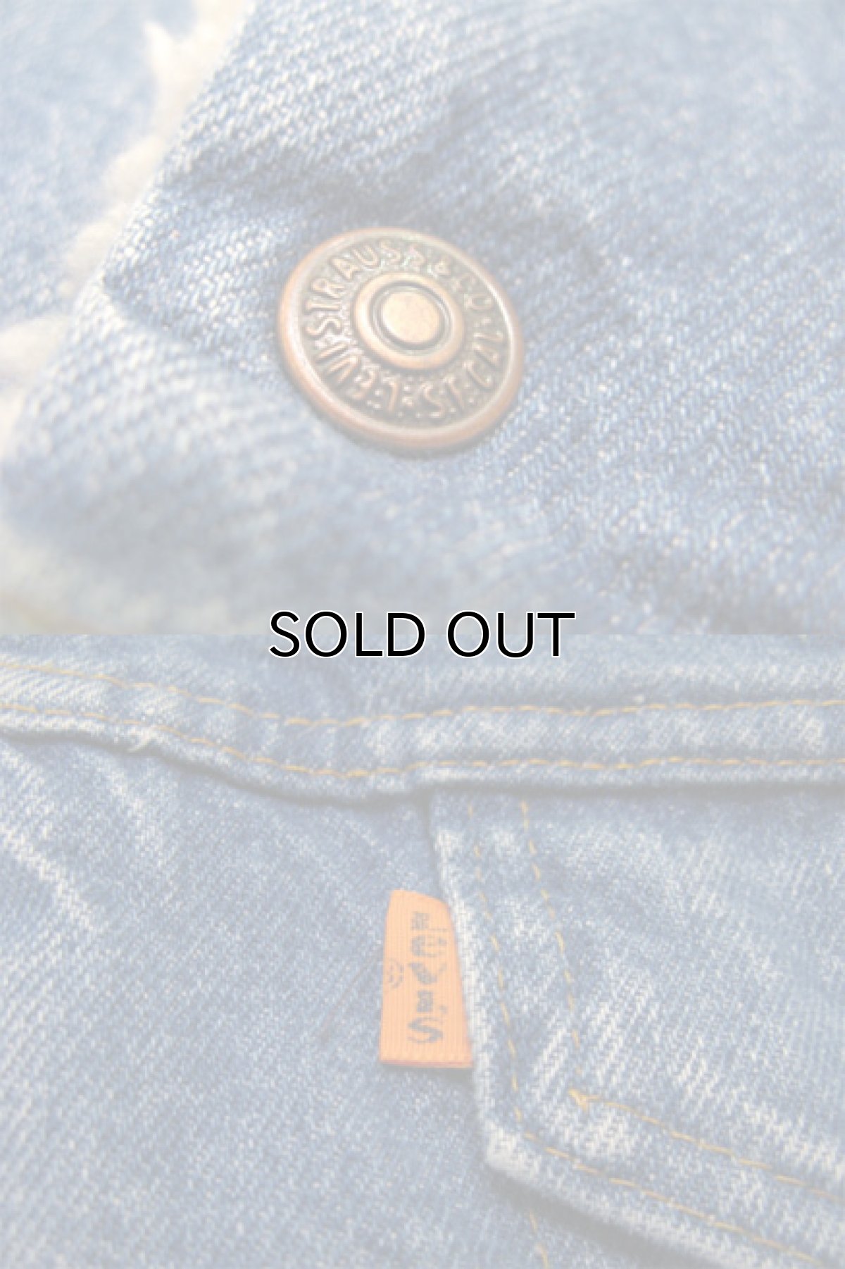 画像4: 1980's  Levi's 70608-0213 Denim Boa Jacket 4-Pockets size S  (表記 36) (4)