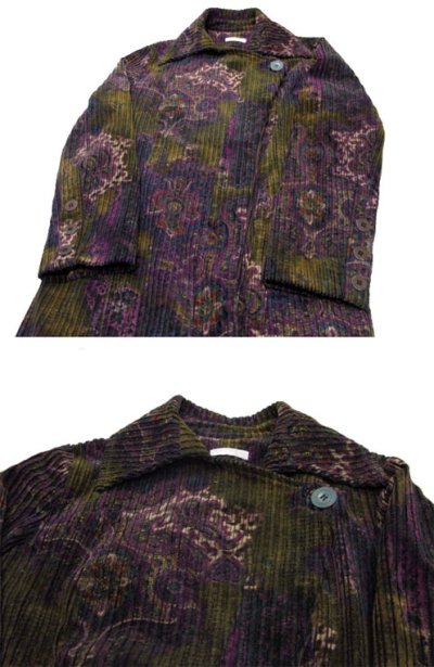 画像2: 1990's"Promod" Print Corduroy Design Coat　size M  (表記 ---)