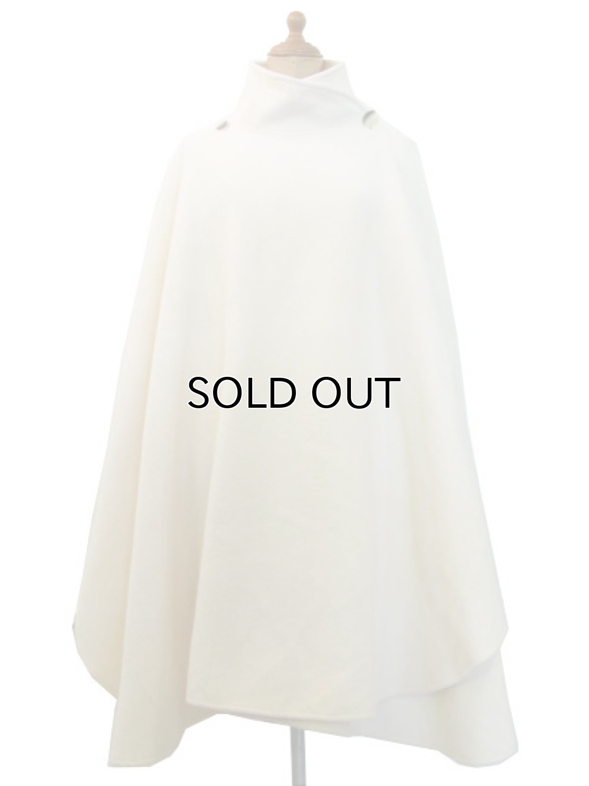 画像2: 1990's"alex hayes" White Wool Cape　size Free  (表記 ---) (2)