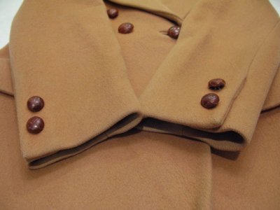 画像2: 1980's"Fairbrooke" Double Breasted  Wool Chester Field Coat  CAMEL　size S  (表記 10)