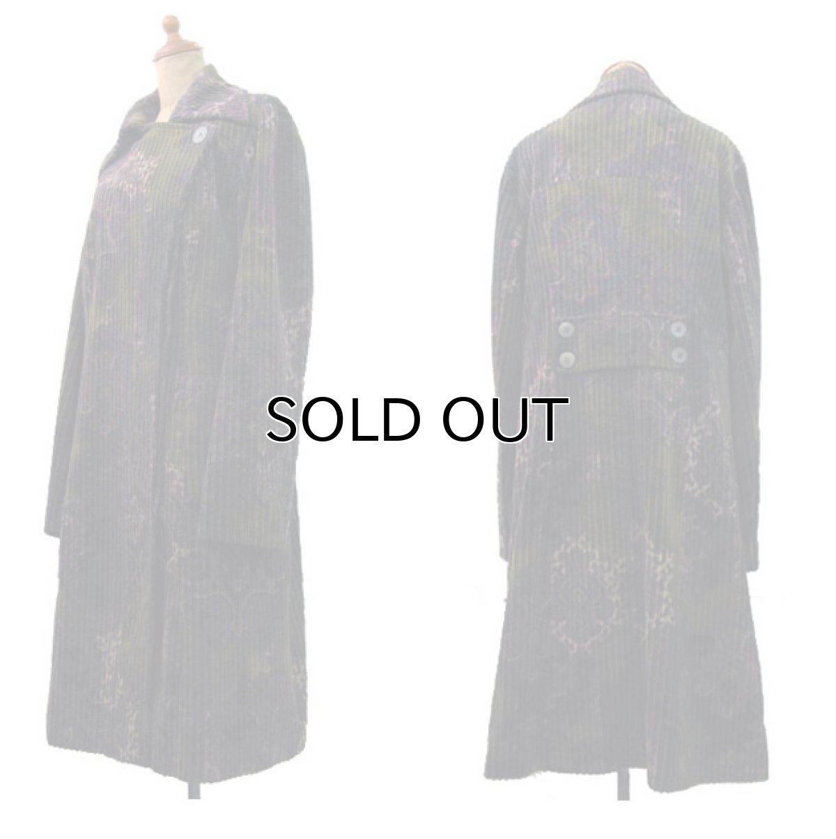 画像2: 1990's"Promod" Print Corduroy Design Coat　size M  (表記 ---) (2)