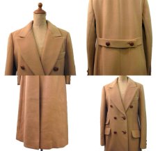 画像3: 1980's"Fairbrooke" Double Breasted  Wool Chester Field Coat  CAMEL　size S  (表記 10) (3)