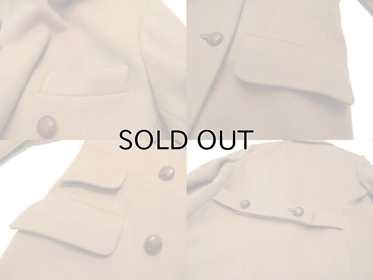 画像4: 1980's"Fairbrooke" Double Breasted  Wool Chester Field Coat  CAMEL　size S  (表記 10) (4)